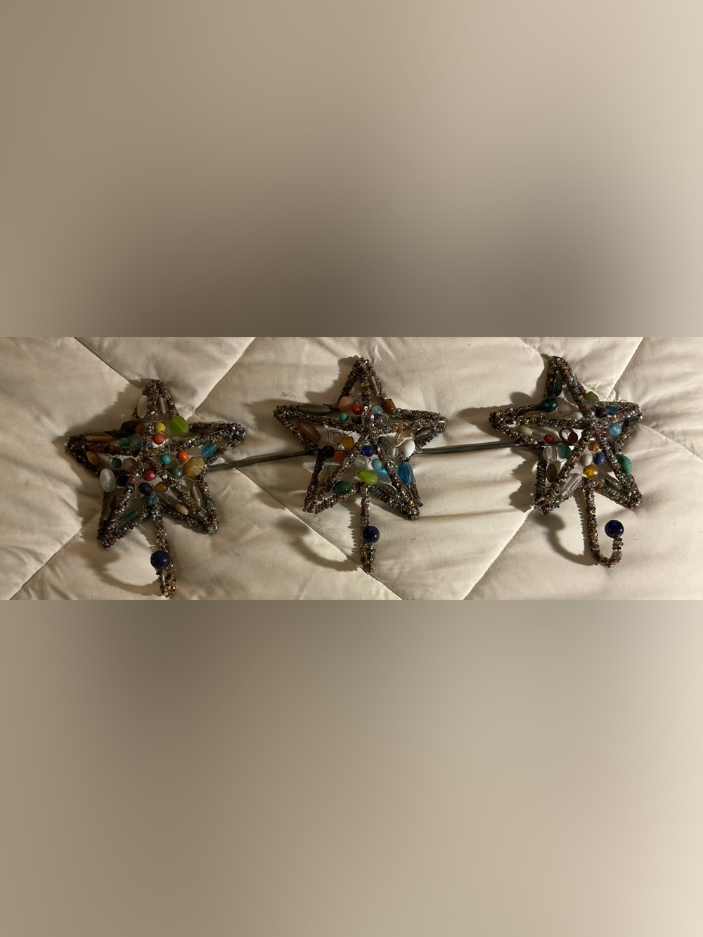 Metal Boho Chic decorative wall hanger/organizer.
